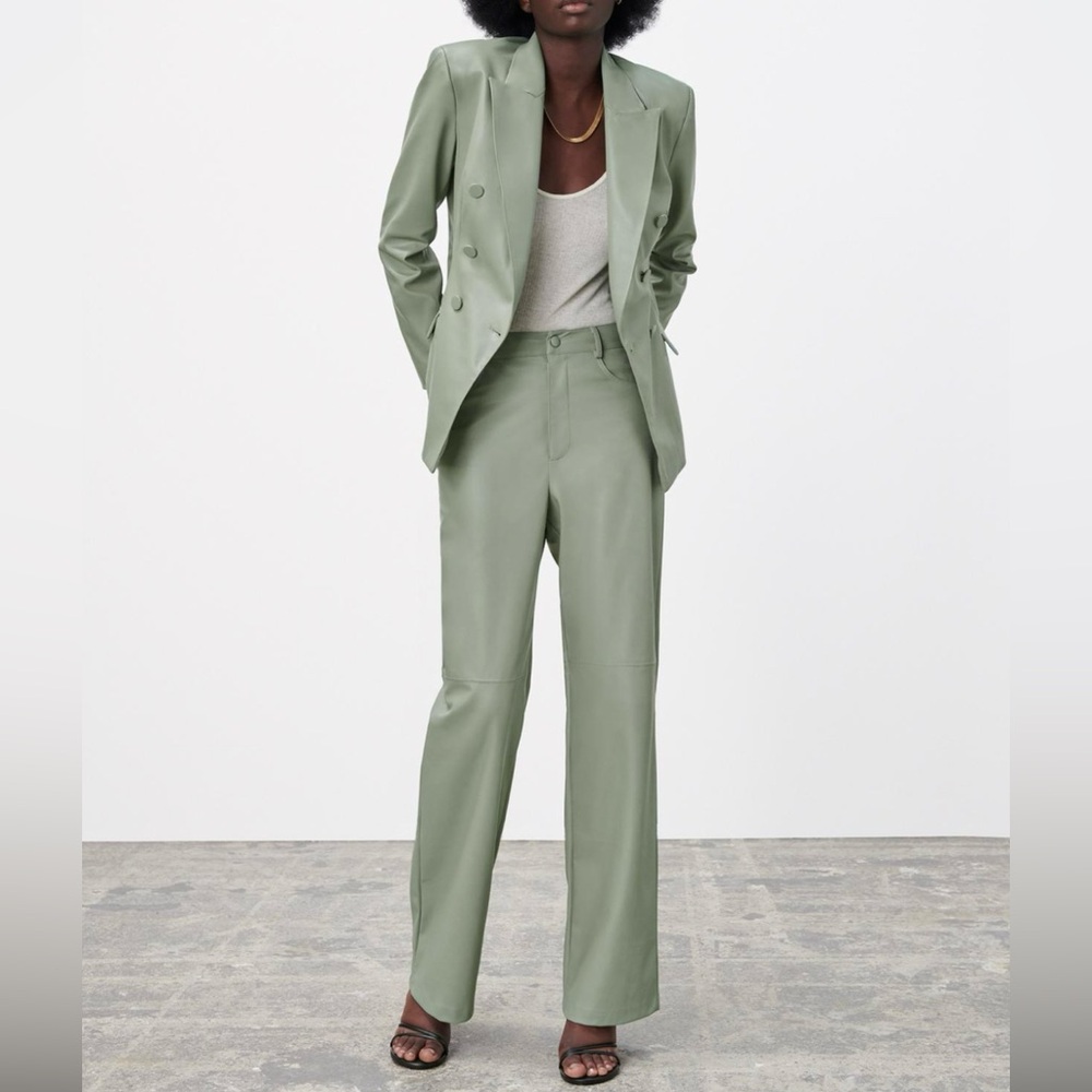 Zara Suit. Faux Leather.